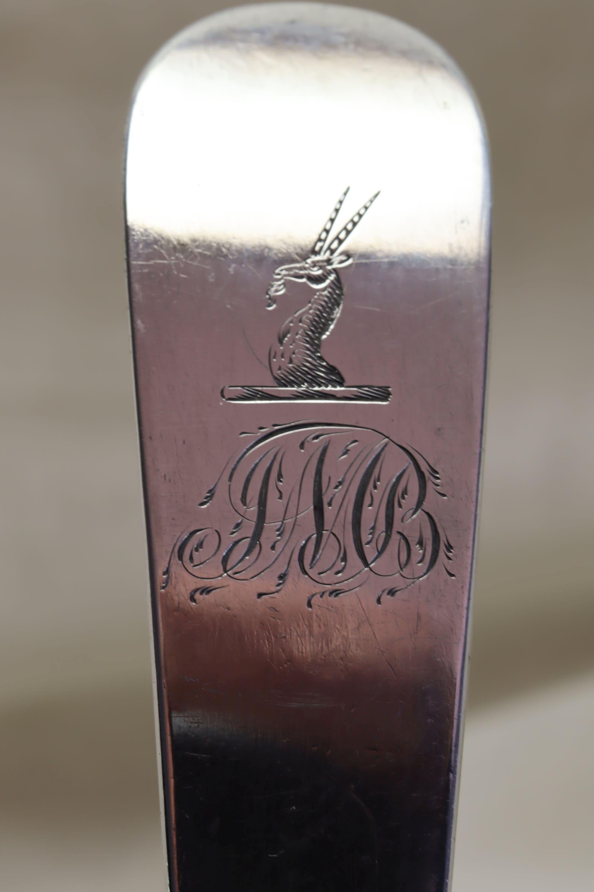George III Georgian sterling silver soup ladle Edinburgh 1801 For Sale
