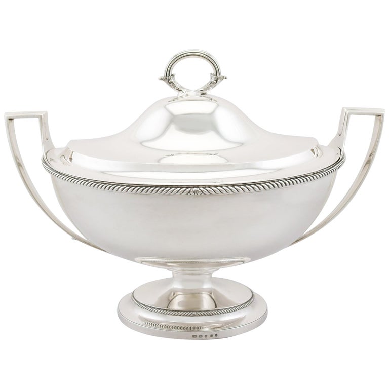 Sterling Silver Soup Tureen Dish by Paul Storr For Sale at 1stdibs