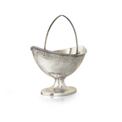 Georgian Sterling Silver Swing-Handled Sugar Basket by John Robins, London 1792