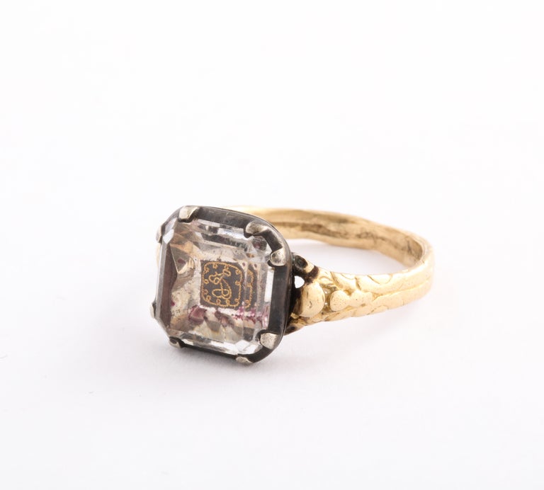 George II Georgian Stuart Crystal Ring, 18th Century For Sale
