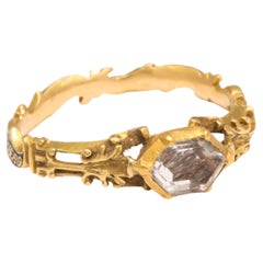 Georgian Stuart Crystal Ring in Crystal Gold and Enamel