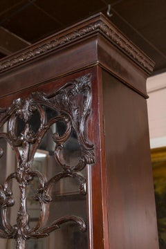 Georgian Style 2 Part Glazed 2-Door Book Case