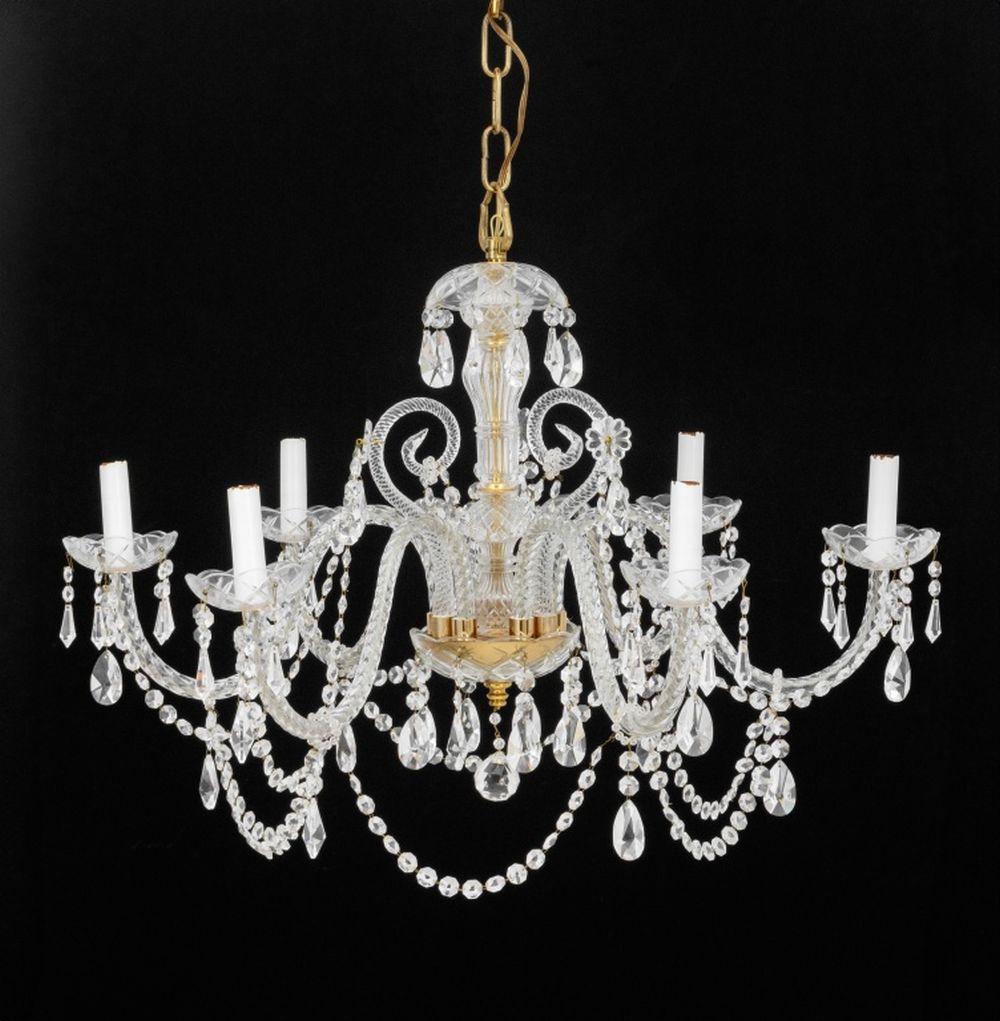 Lampadario di cristallo a 6 bracci in stile georgiano in vendita 1