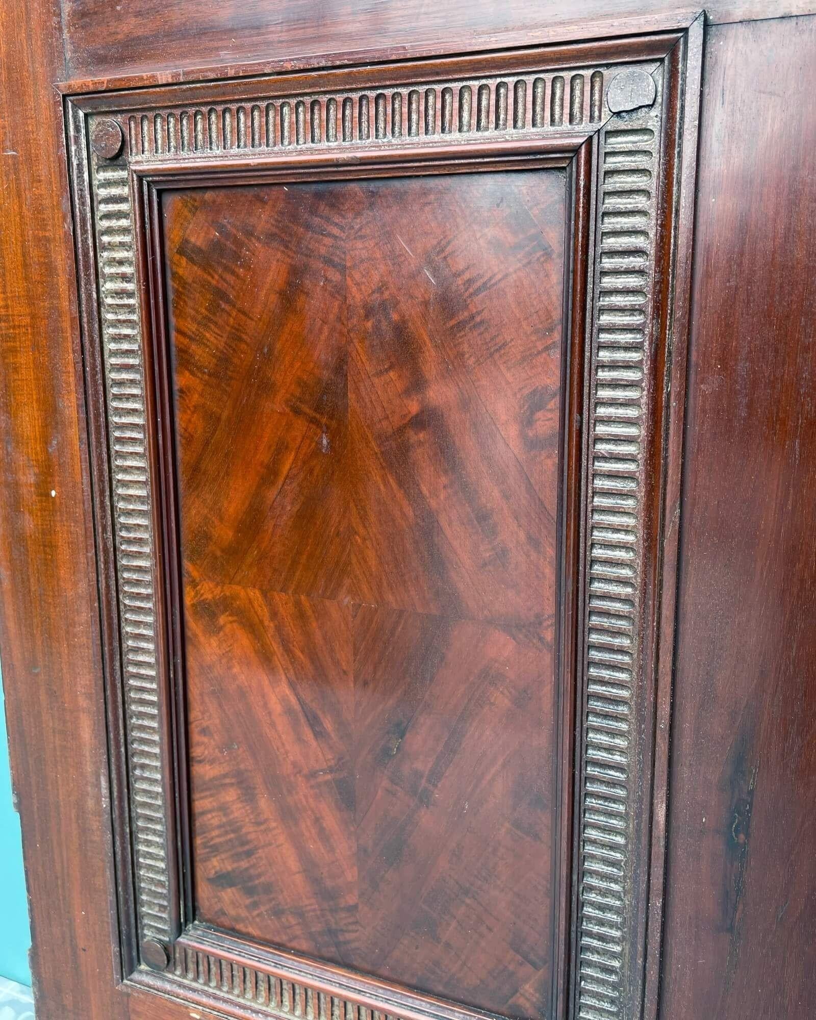 English Georgian Style 6-panel Mahogany Internal Door For Sale