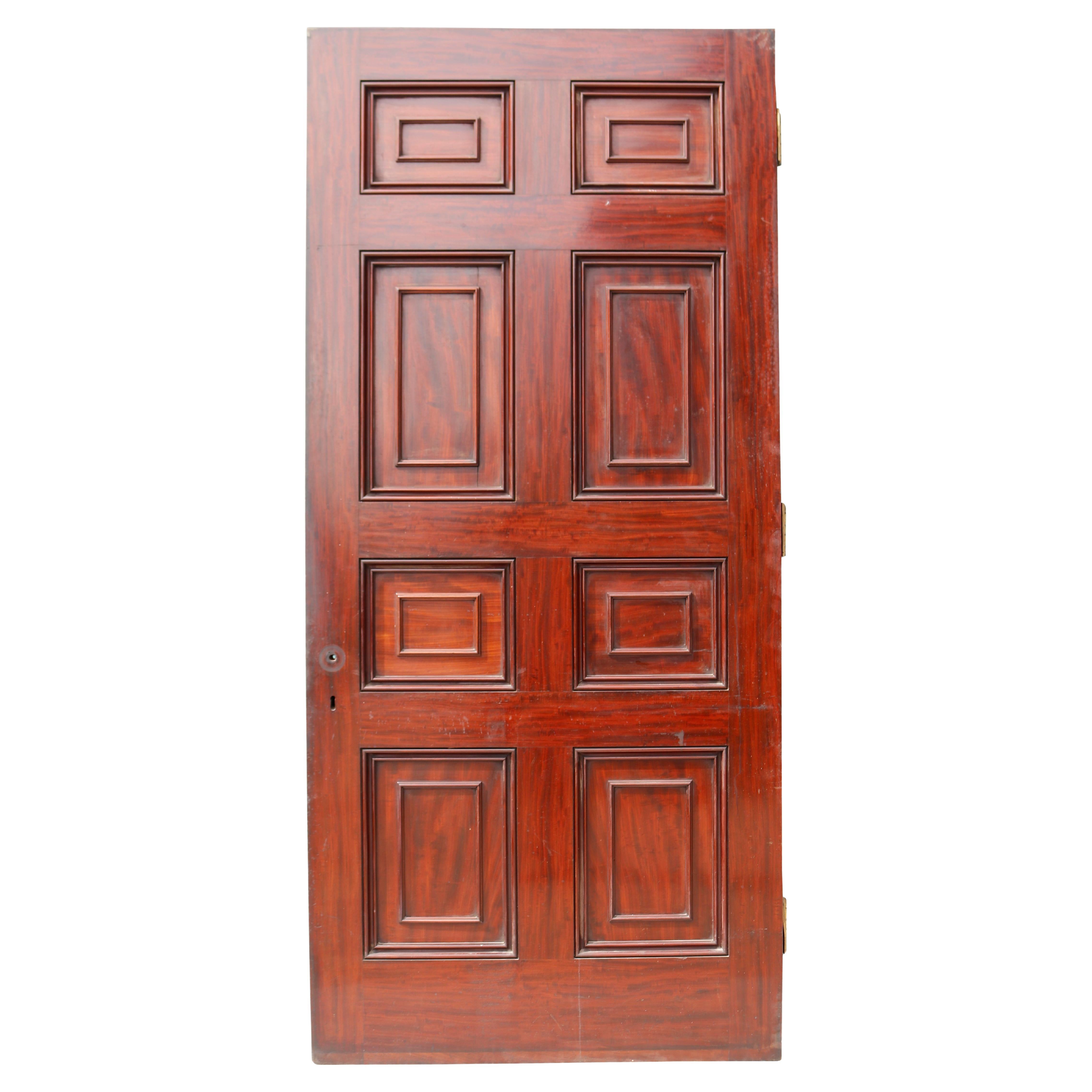 Puerta Antigua de Caoba Estilo Georgiano