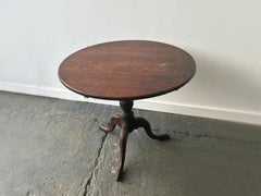 Georgian style antique oak tilt top tripod occasional side table