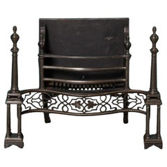 Georgian Style Antique Polished Steel Fire Grate