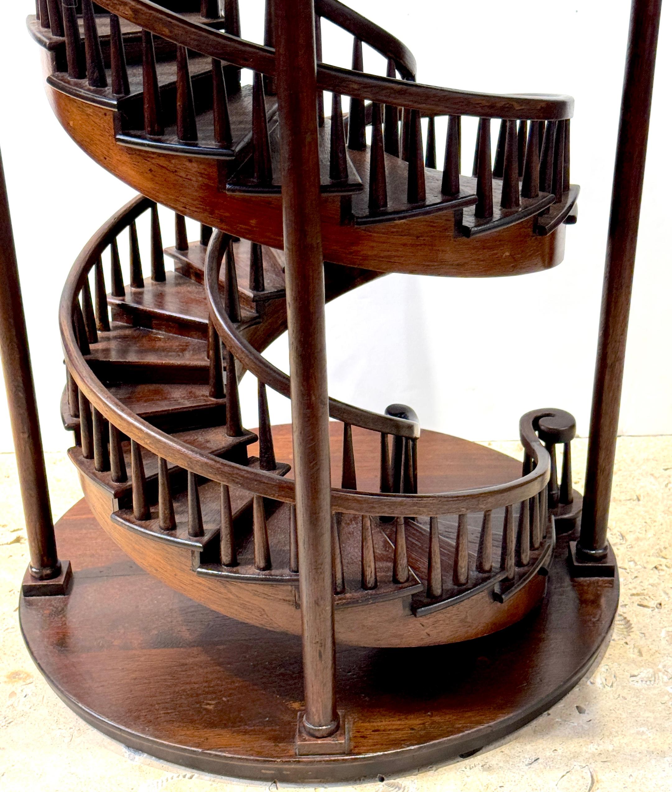 Georgian-Style Architectural Model of a Grand Spiral Staircase For Sale 3