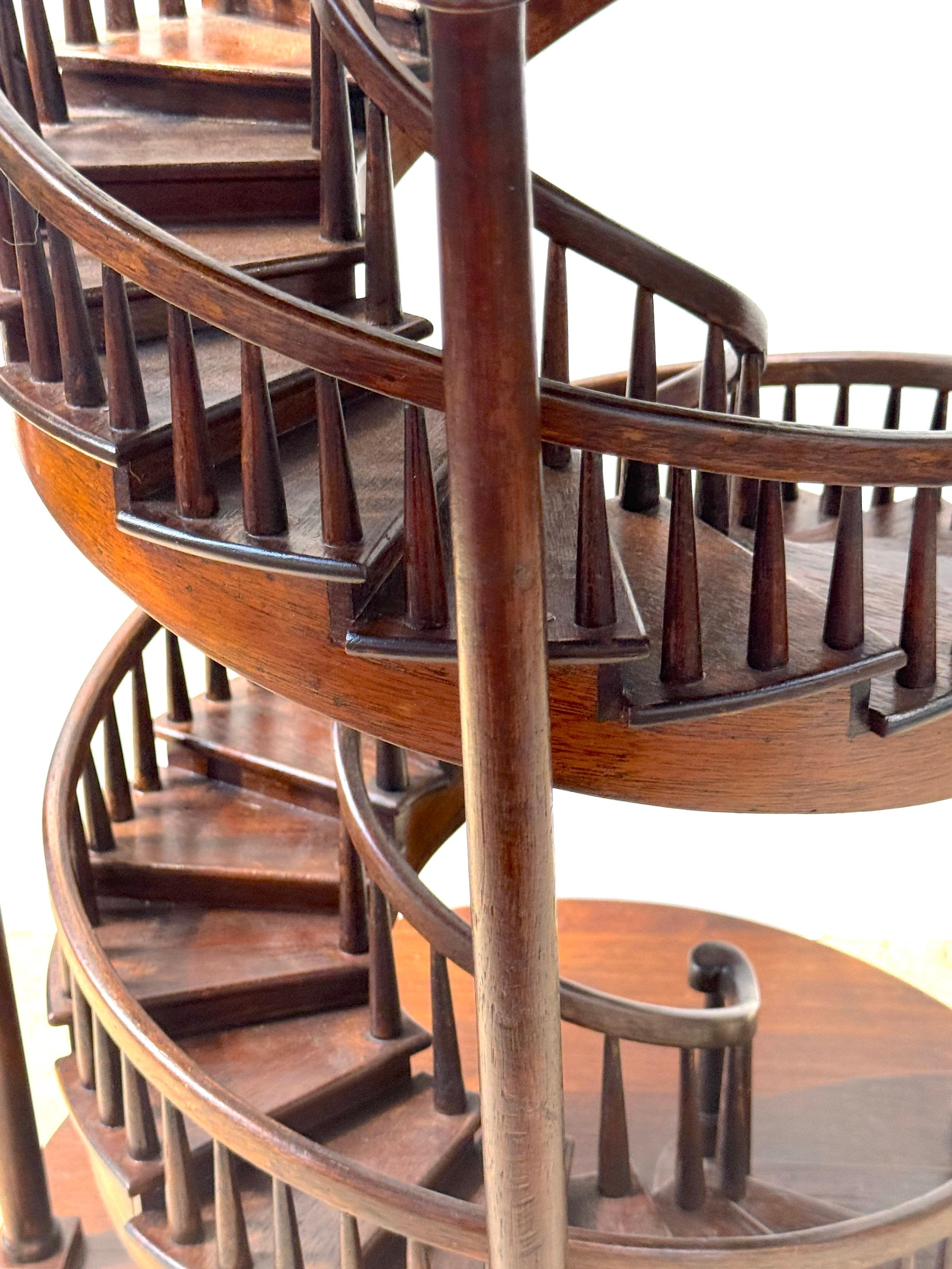 Georgian-Style Architectural Model of a Grand Spiral Staircase For Sale 4