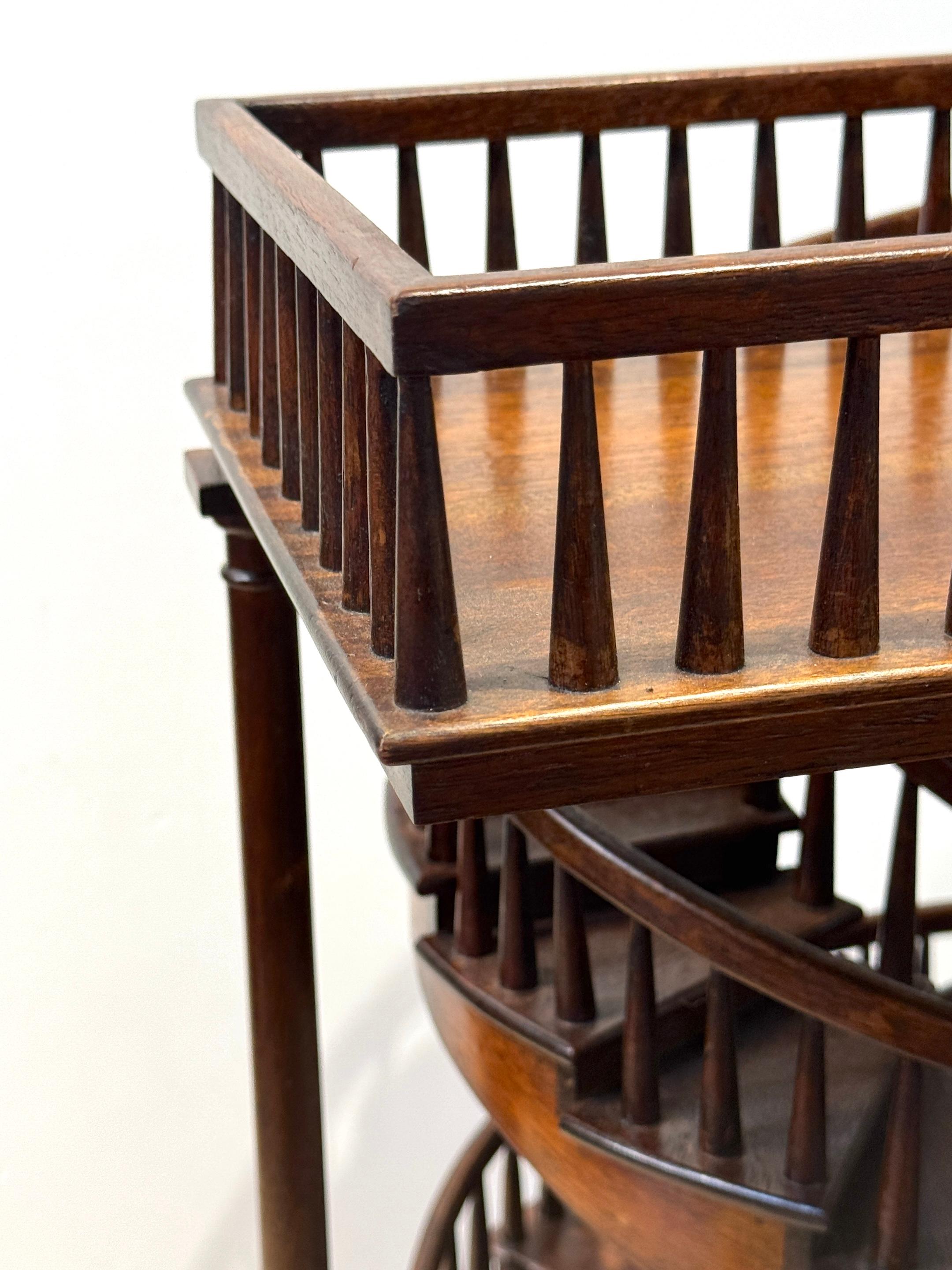 Georgian-Style Architectural Model of a Grand Spiral Staircase For Sale 5