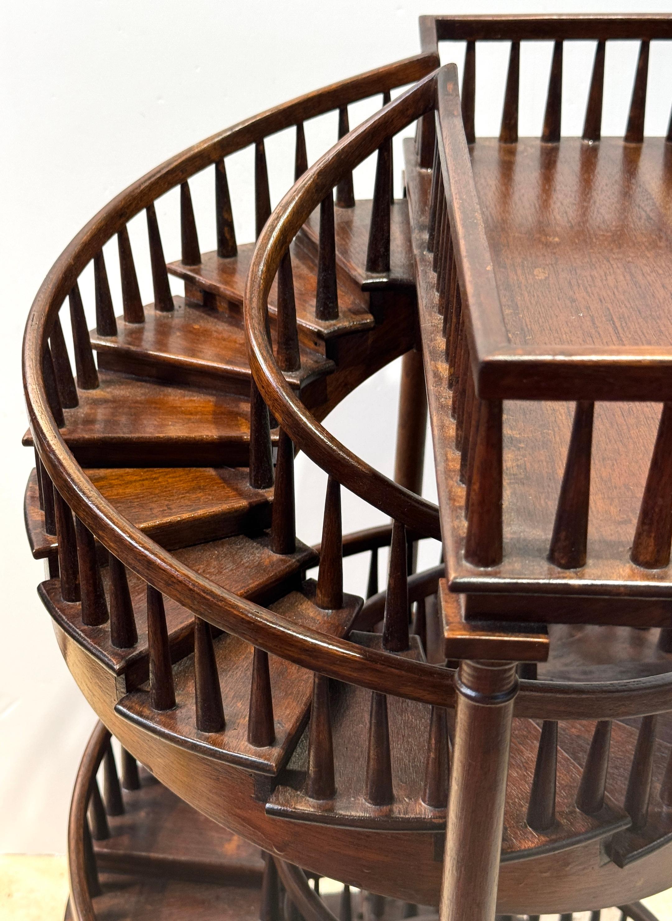 Georgian-Style Architectural Model of a Grand Spiral Staircase For Sale 6