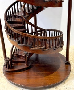 Georgian-Style Architectural Model of a Grand Spiral Staircase
