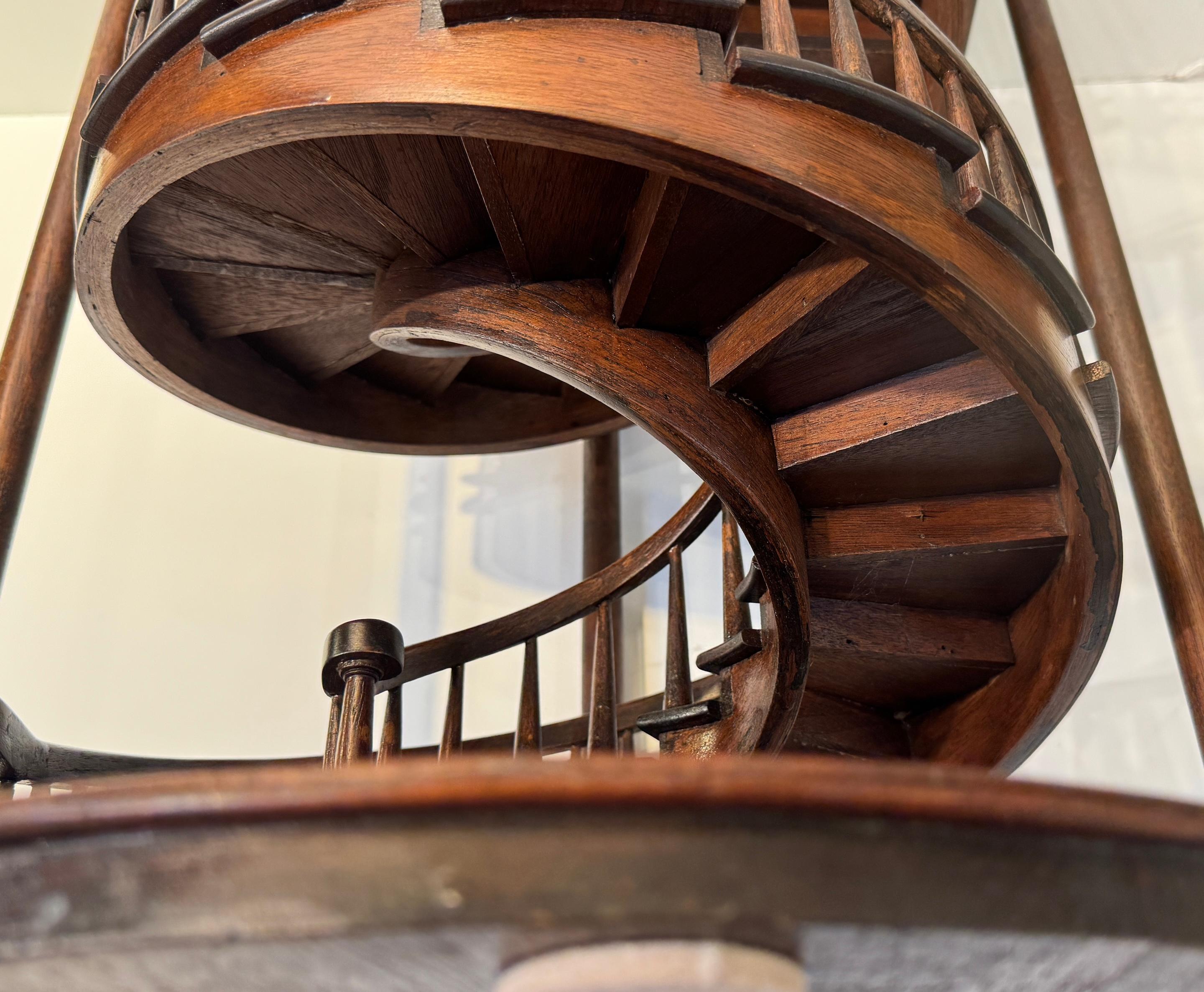 20th Century Georgian-Style Architectural Model of a Grand Spiral Staircase For Sale