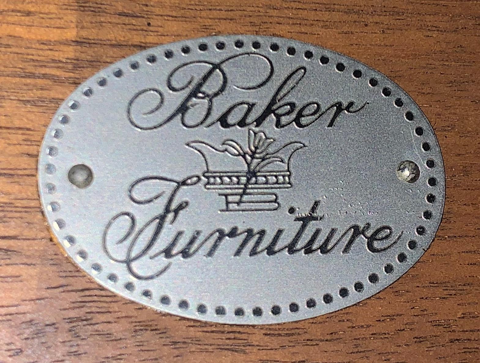 Georgian Style Baker Furniture Company Gate Leg Diminutive End Table, Burl Wood 2