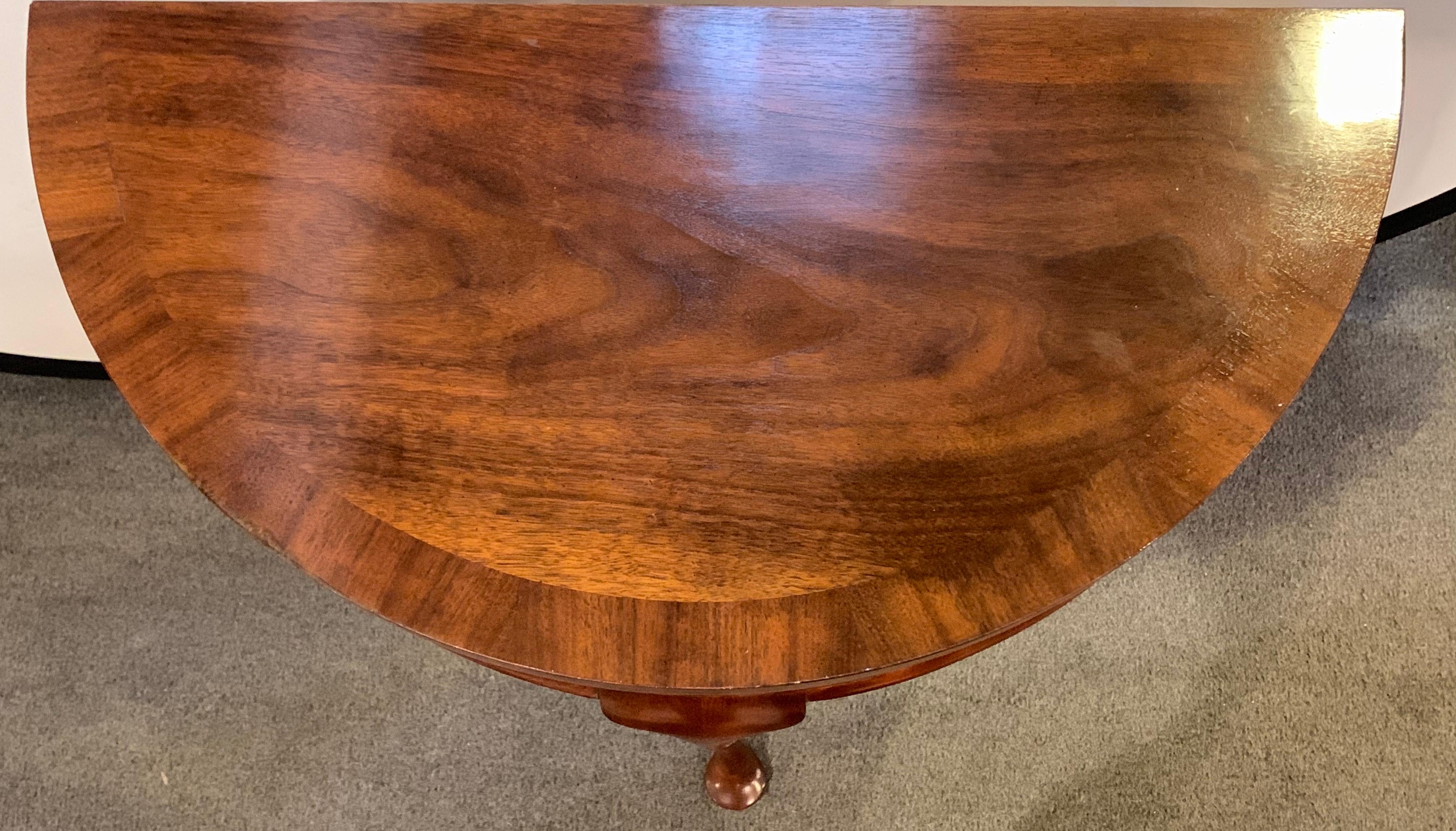 Georgian Style Baker Mahogany Demilune Flip Top End / Card Table 4