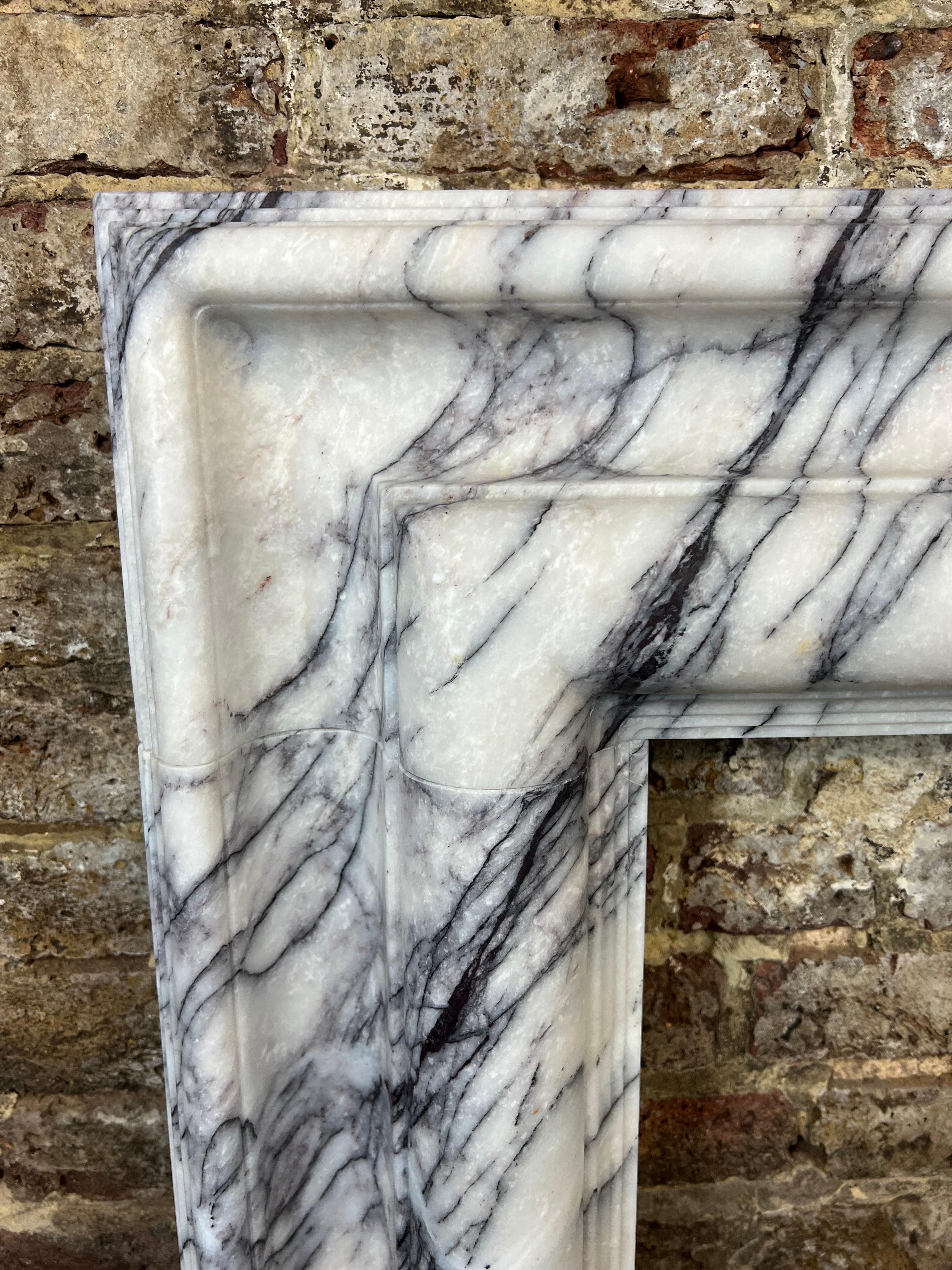 Italian Georgian Style Bolection Marble Fireplace Mantlepiece