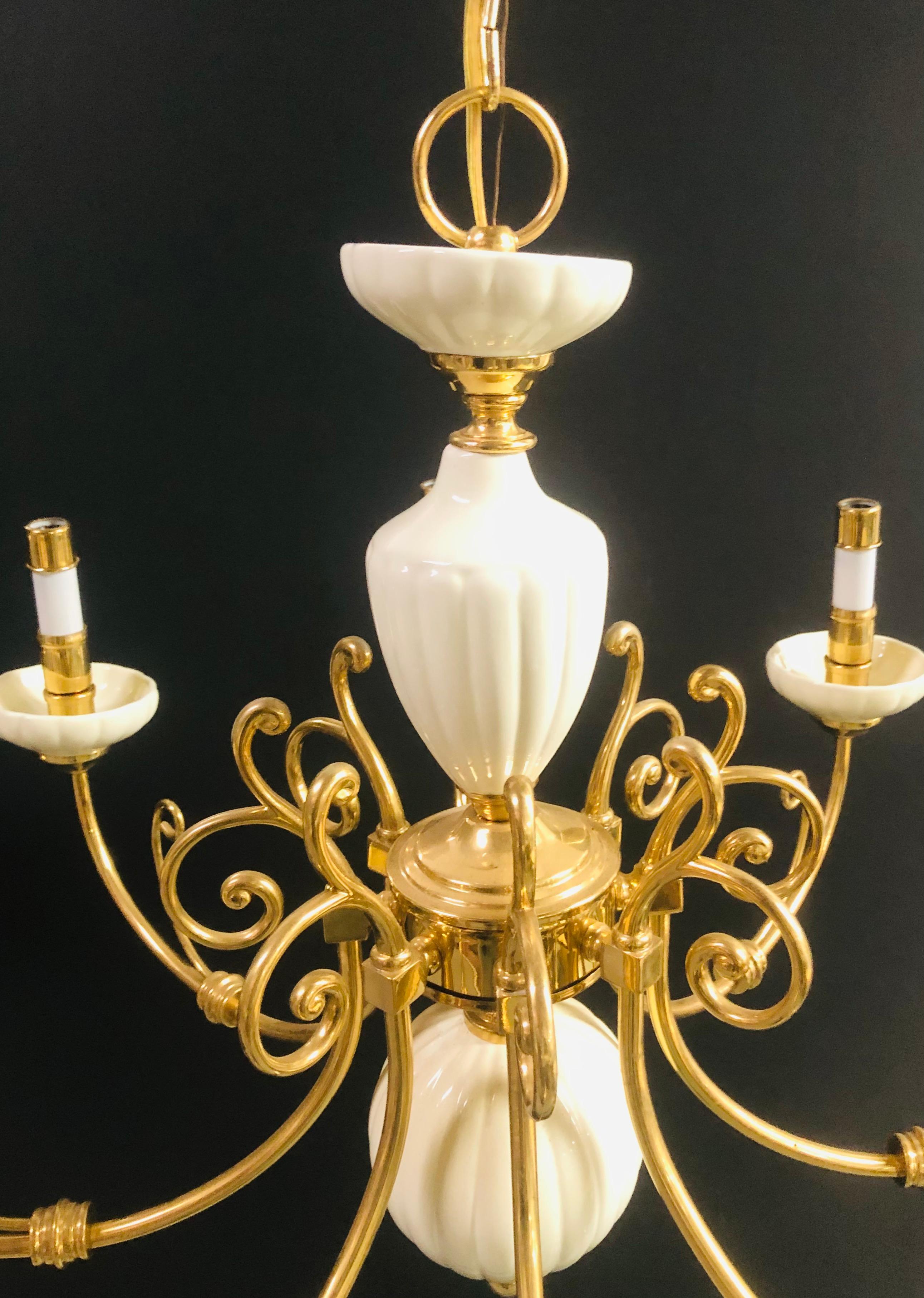 white ceramic chandelier