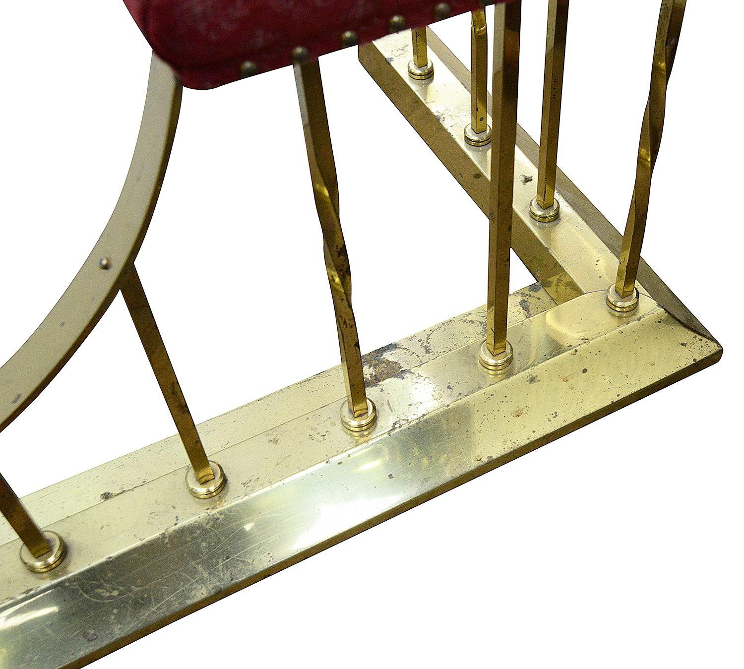 20th Century Georgian style brass club fender. For Sale