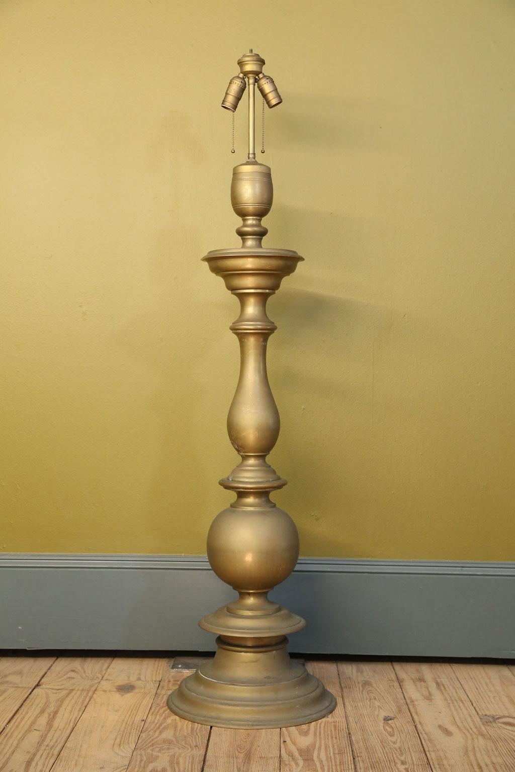 Style Brass Floor Lamp at 1stDibs