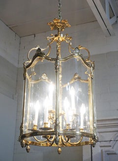 Georgian Style Brass Hanging Lantern