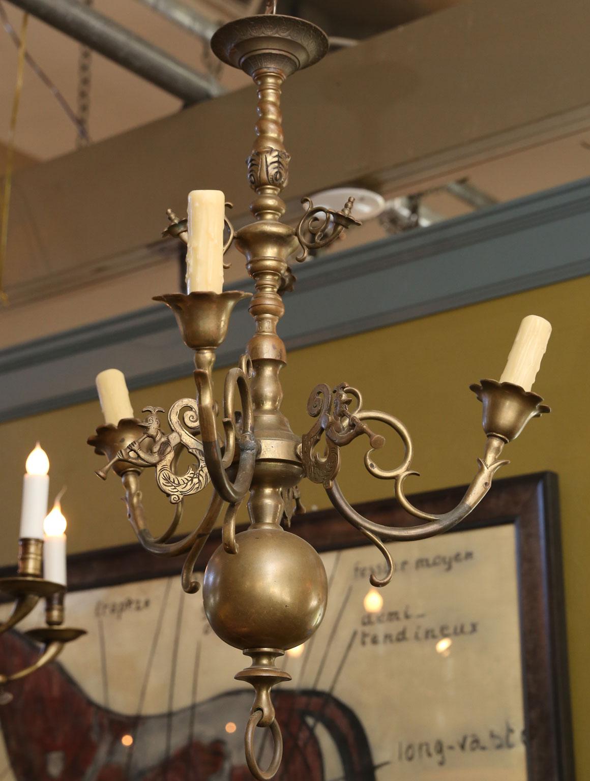 Flemish-Baroque Style Bronze Chandelier 3