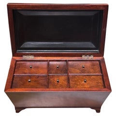 Georgian Style Burton-Ching Wurzelholz Nussbaum Regency Tea Caddy