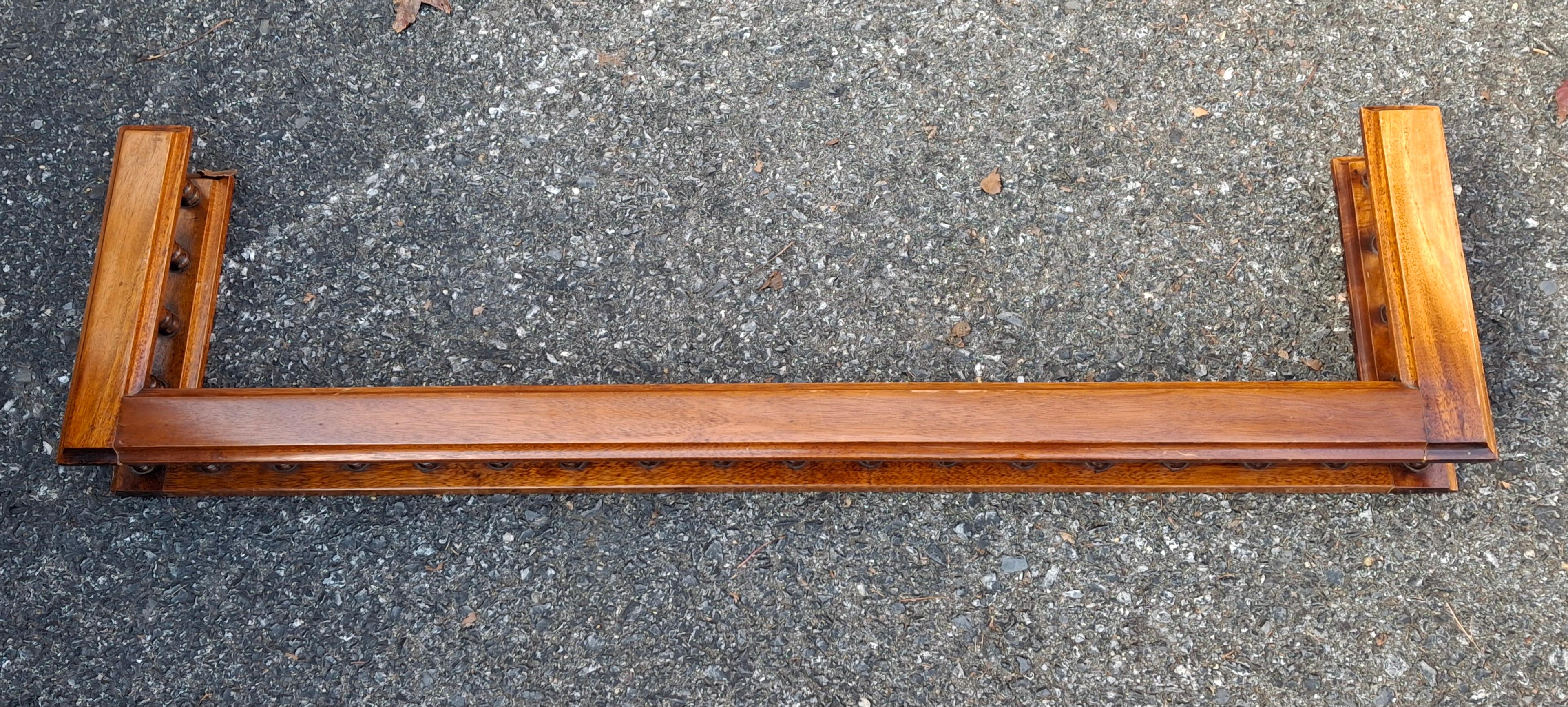 20th Century Georgian Style Carved Mahogany Fireplace Gallery Fender For Sale