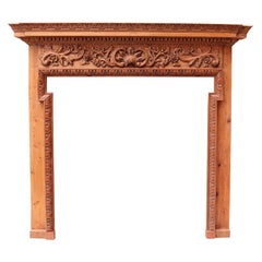 Georgian Style Carved Pine Fire Surround
