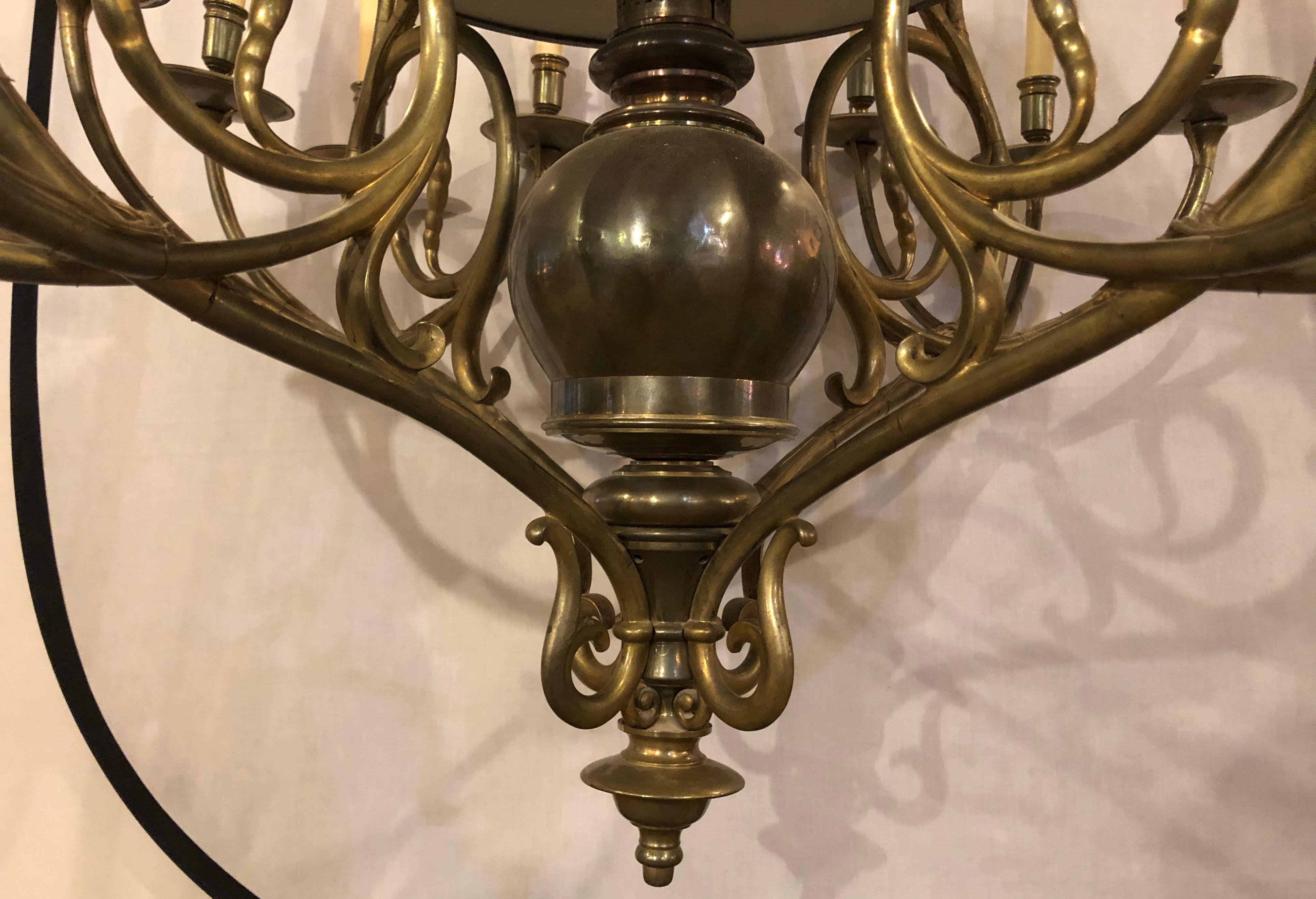 Georgian Style Chandelier with a Globe Centre Matching Chain and Canopy For Sale 3