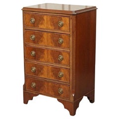 LOVELY GEORGIAN STYLE SMALL CHEST OF DRAWERS SiDE TABLE WITH BUTLER TRAY J1  For Sale at 1stDibs
