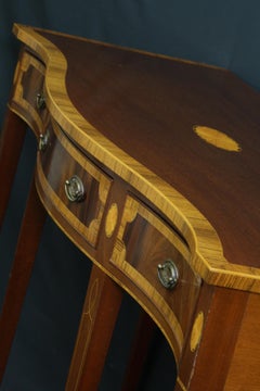 Georgian Style Console, Server, Sheraton Detailing, Mahogany with Yew Banding