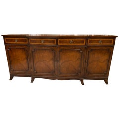 Georgian Style Credenza, Buffet, Sideboard with Banded Top