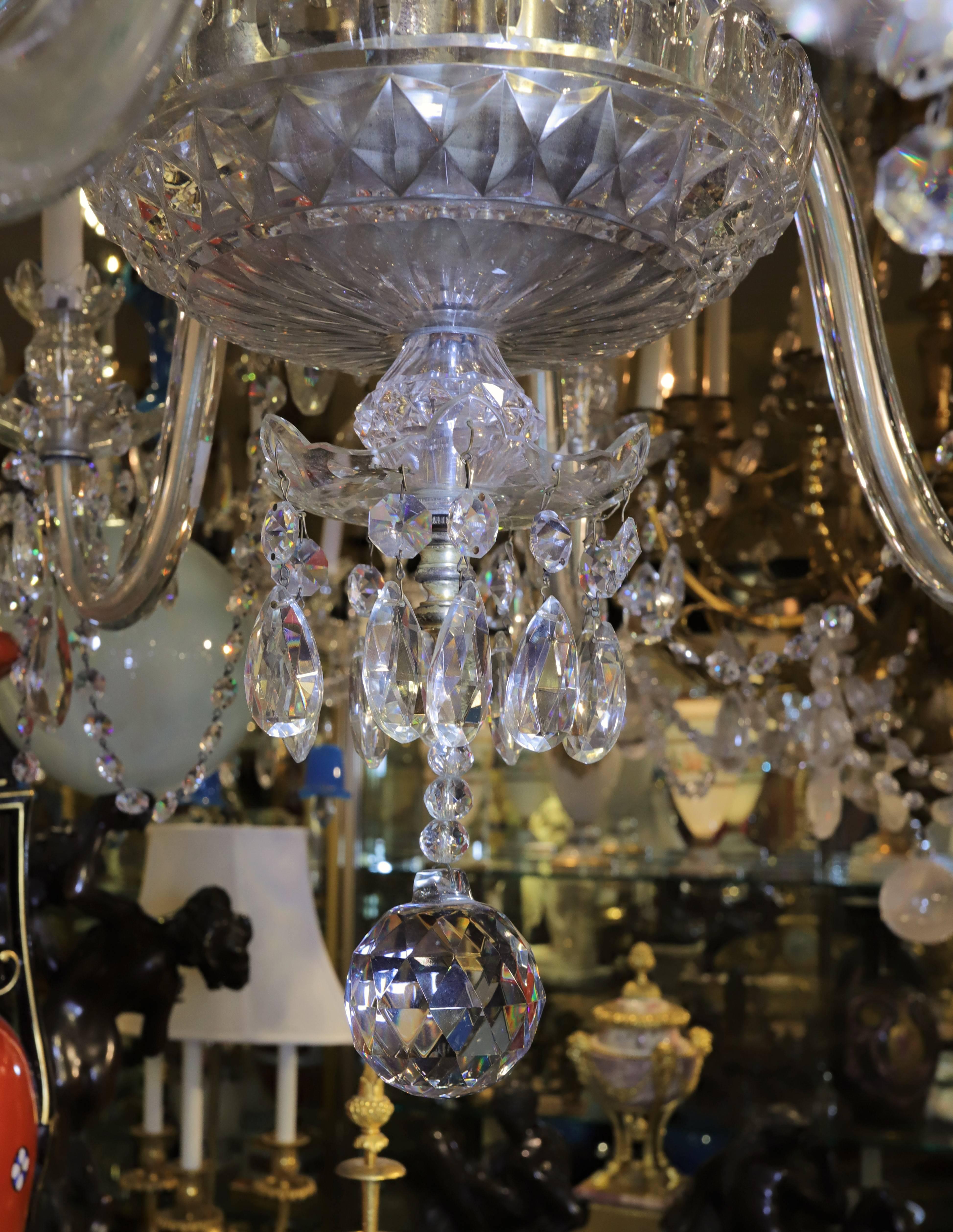 French Georgian Style Crystal Chandelier