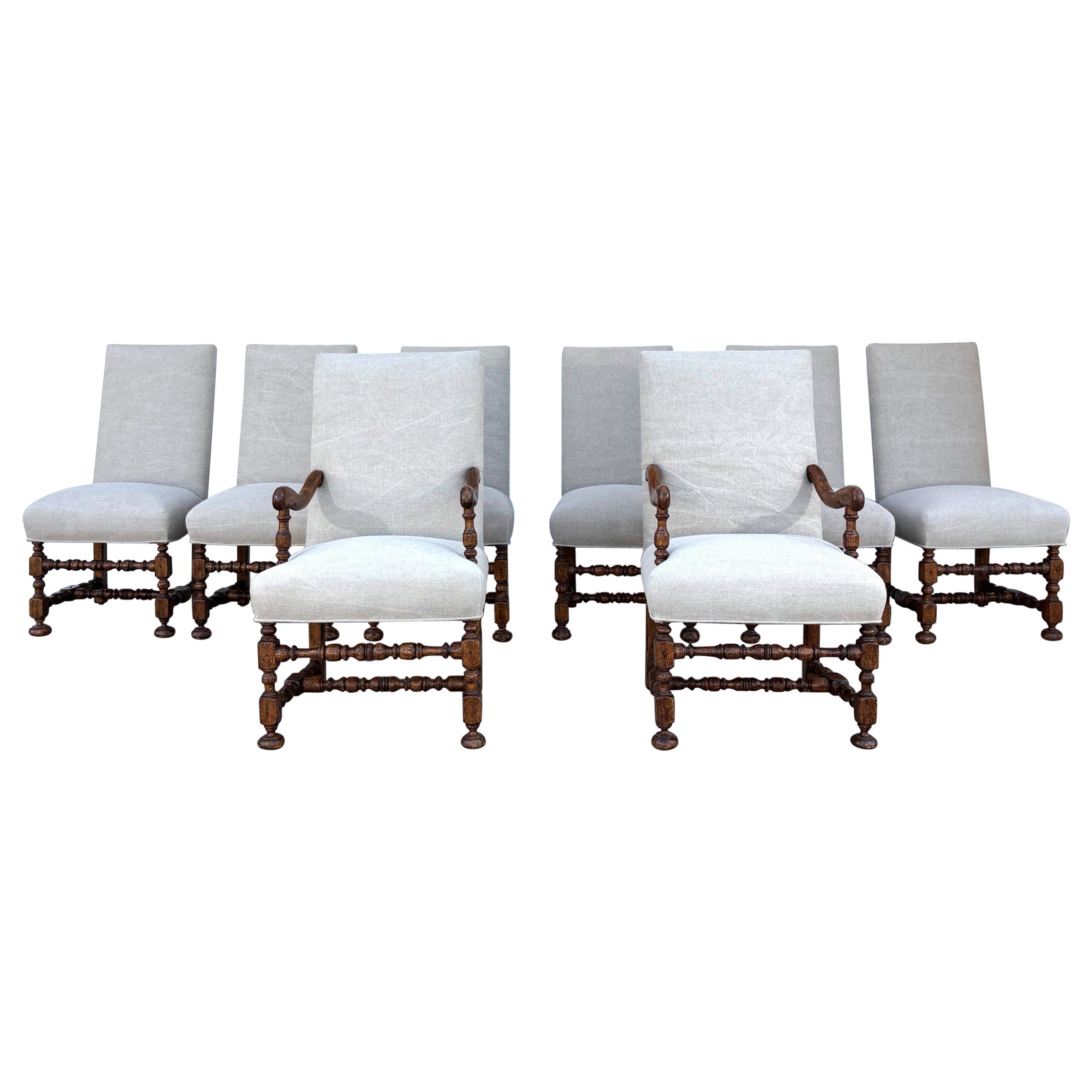 Georgian Style Dining Chairs Set Of 8 For Sale