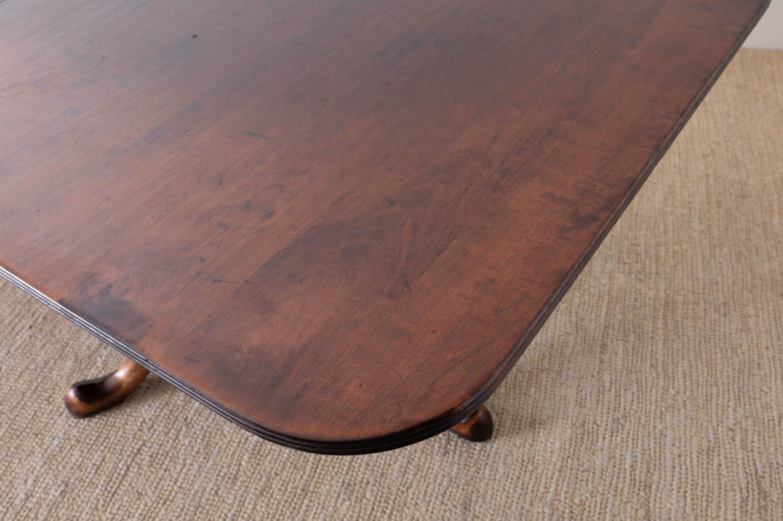 Georgian Style Double Pedestal Walnut Dining Table 3