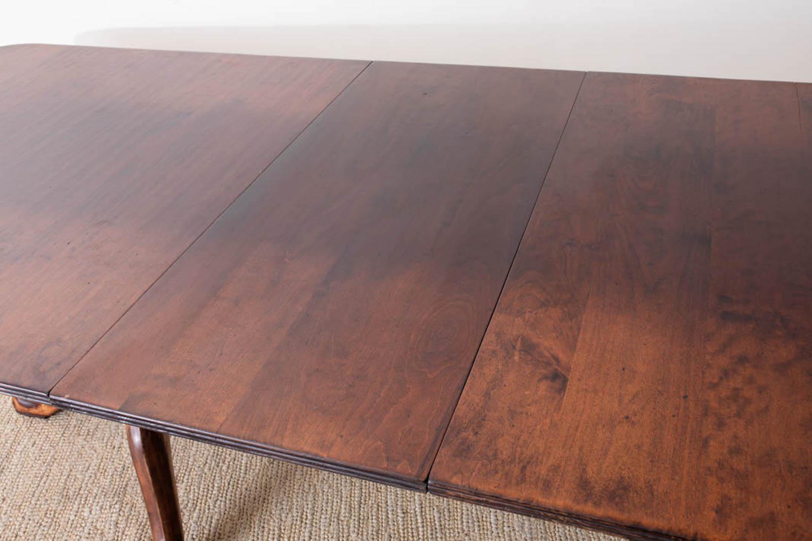 Georgian Style Double Pedestal Walnut Dining Table 5