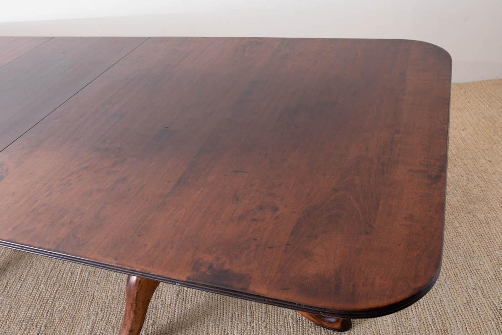 Georgian Style Double Pedestal Walnut Dining Table 6