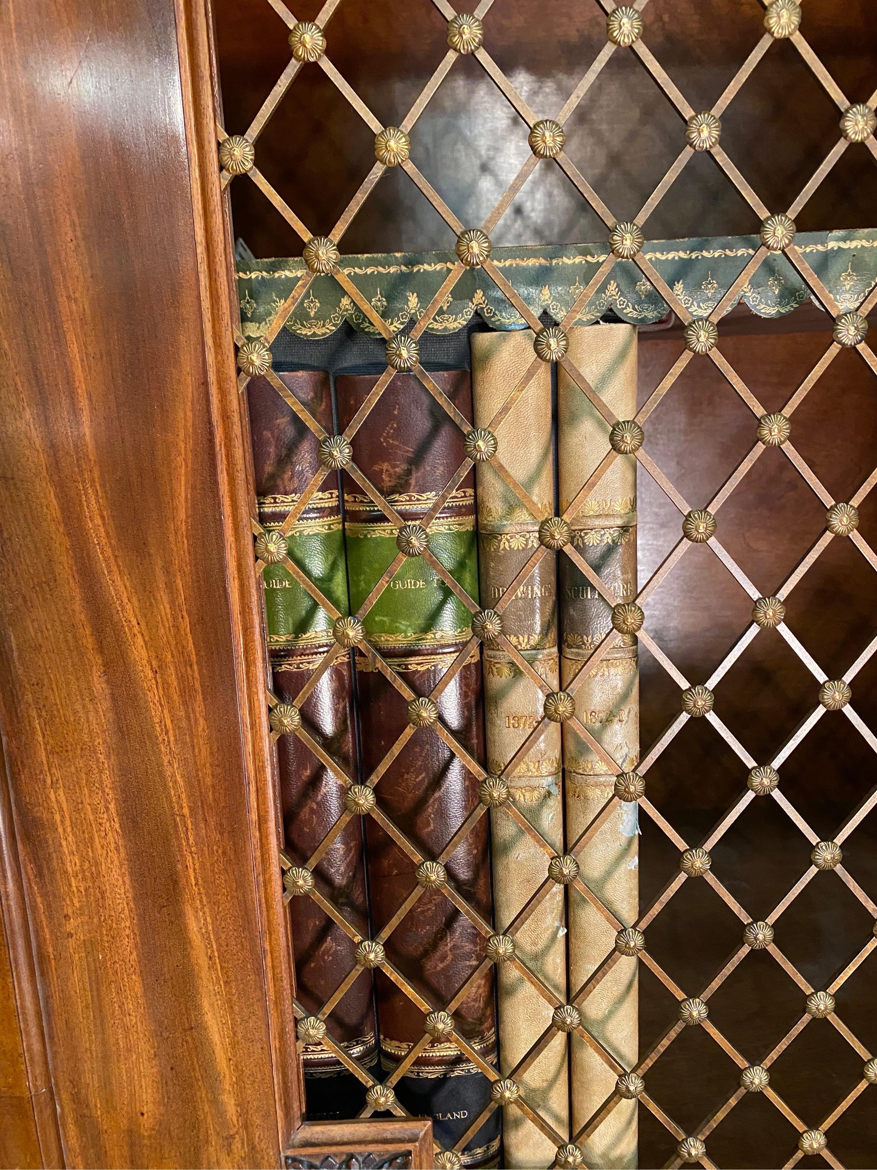 Georgian Style Dutch Mahogany Cabinet with Sliding Faux Book Safe For Sale 4