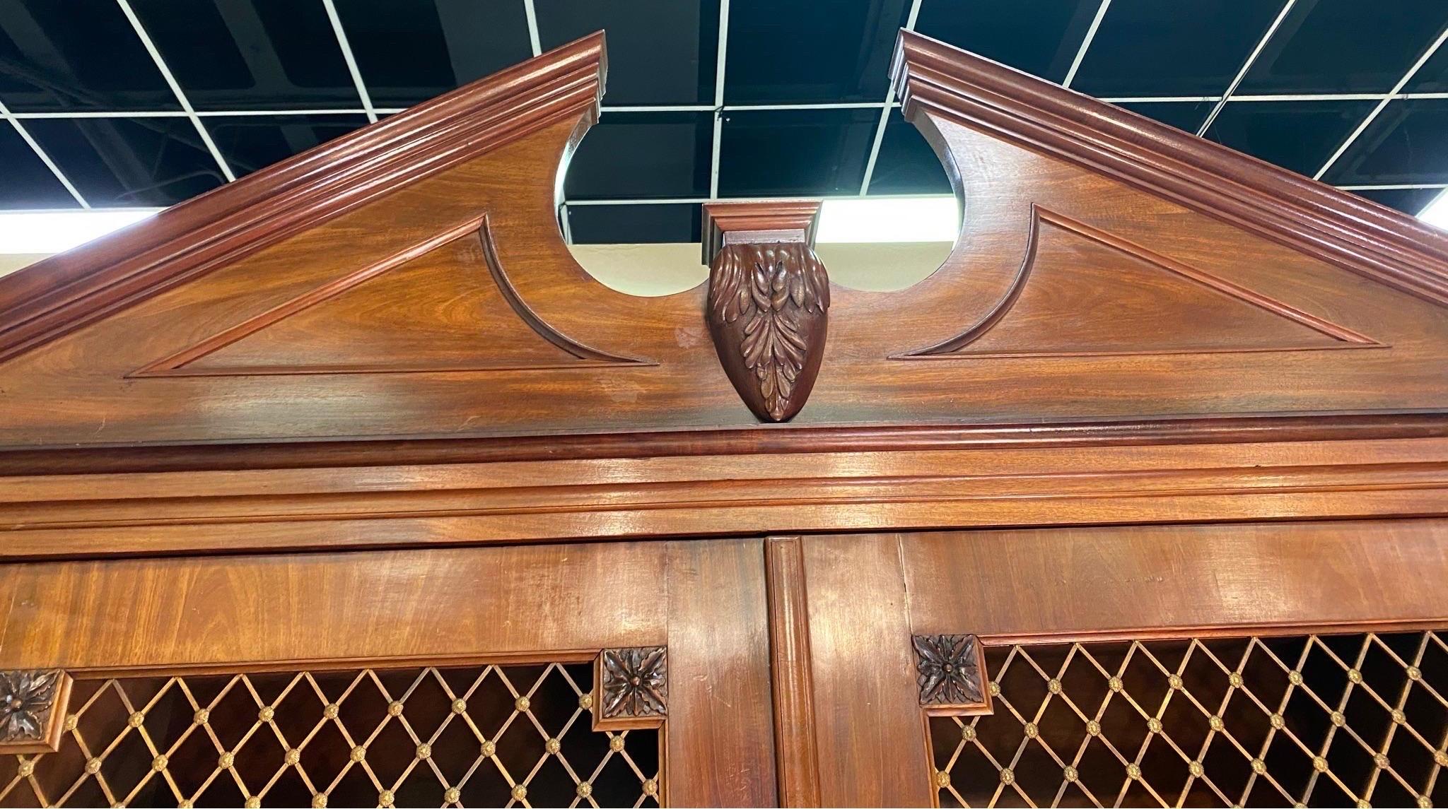 Georgian Style Dutch Mahogany Cabinet with Sliding Faux Book Safe For Sale 5