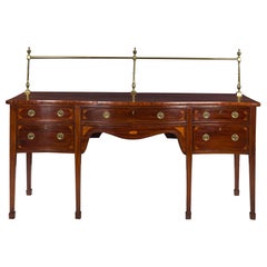 Georgian Style English Antique Mahogany Sideboard Credenza circa 19th Century