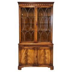 Georgian Style English Display Bookcase Traditional Details Vintage