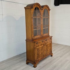Georgian Style English Made Walnut Display Bookcase