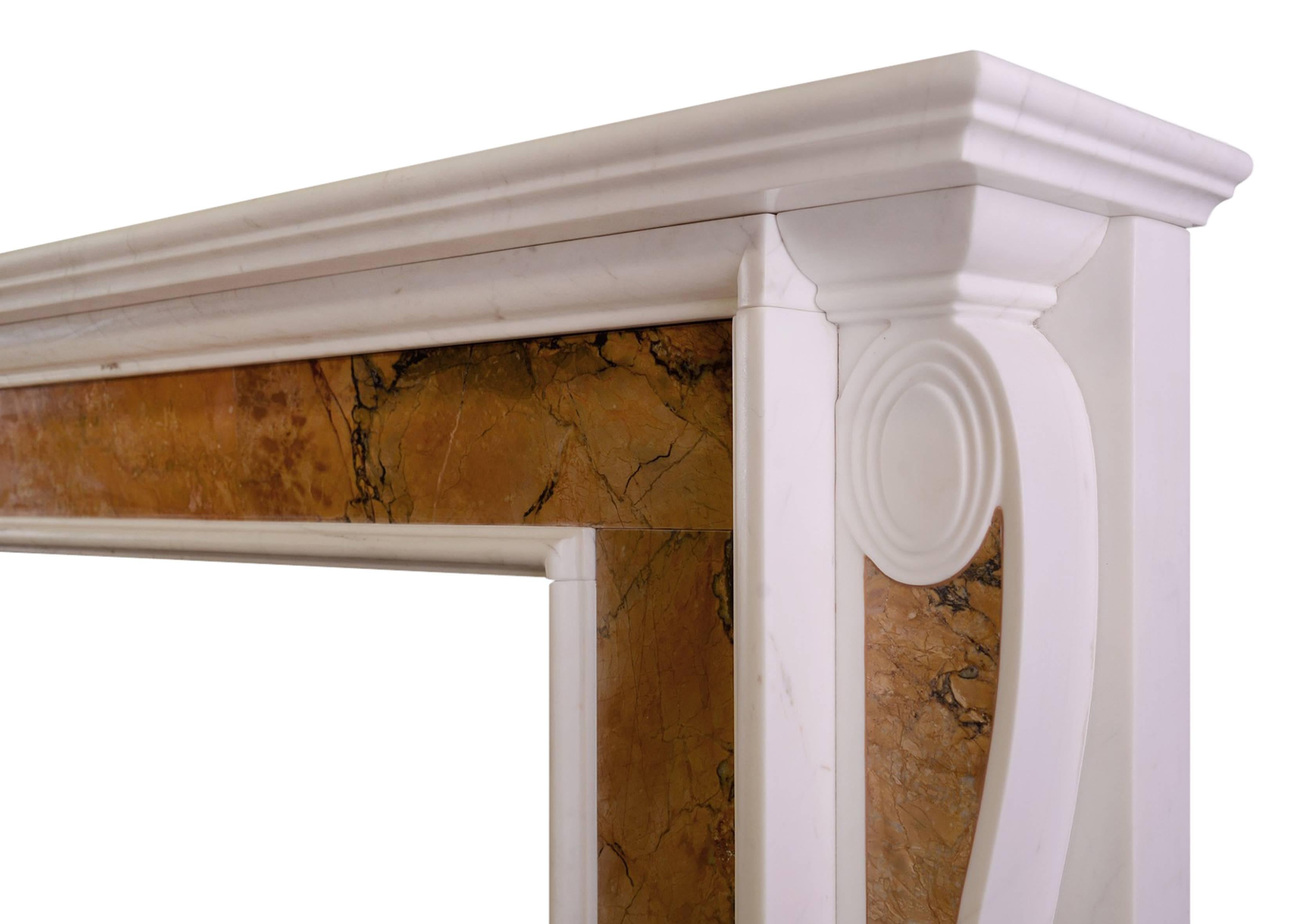 statuary and sienna marble georgian fireplace mantel