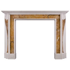 Georgian Style Fireplace with Inlaid Sienna Marble 
