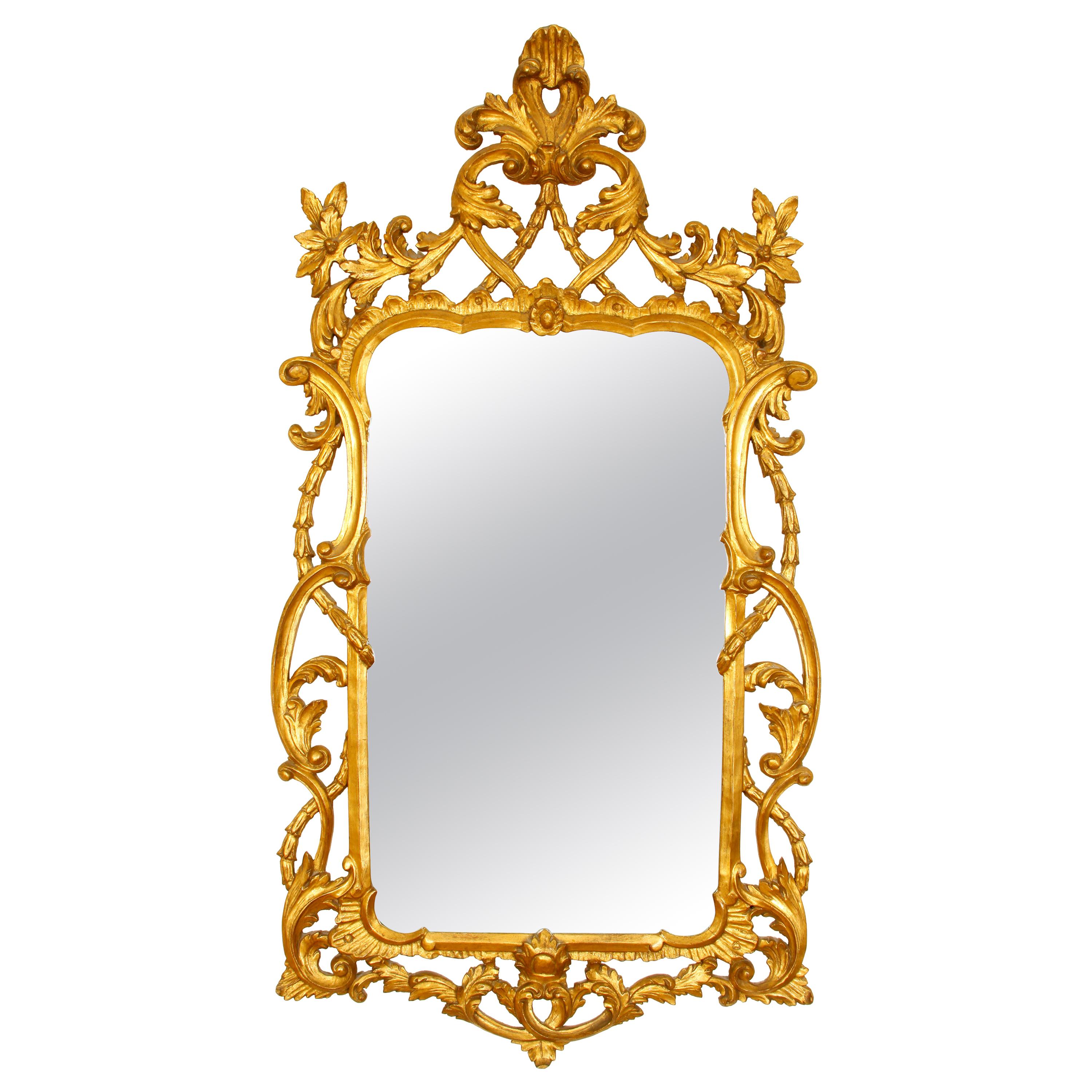 Georgian Style Giltwood Carved Mirror