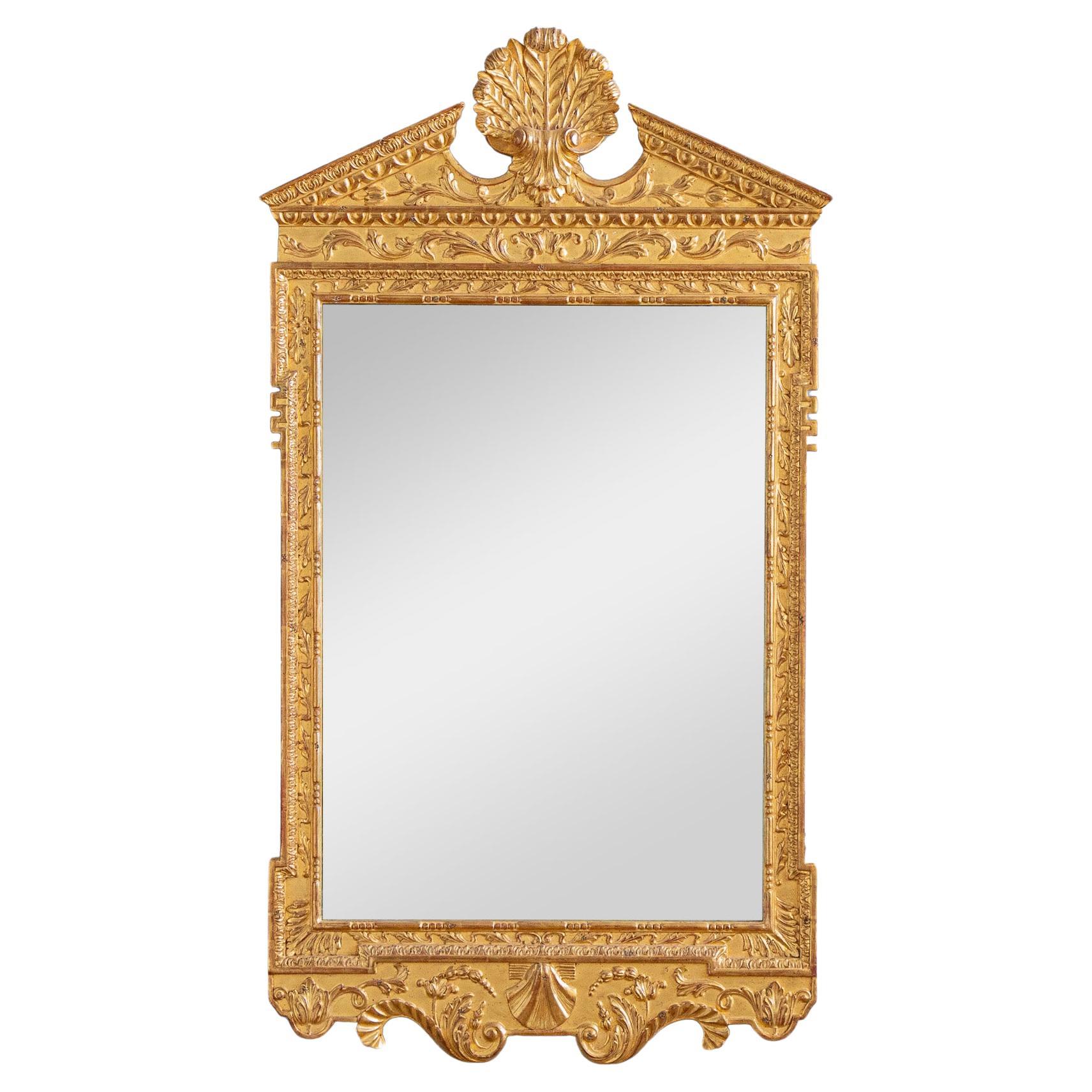 Georgian Style Giltwood Spiegel handgeschnitzt in massivem Holz