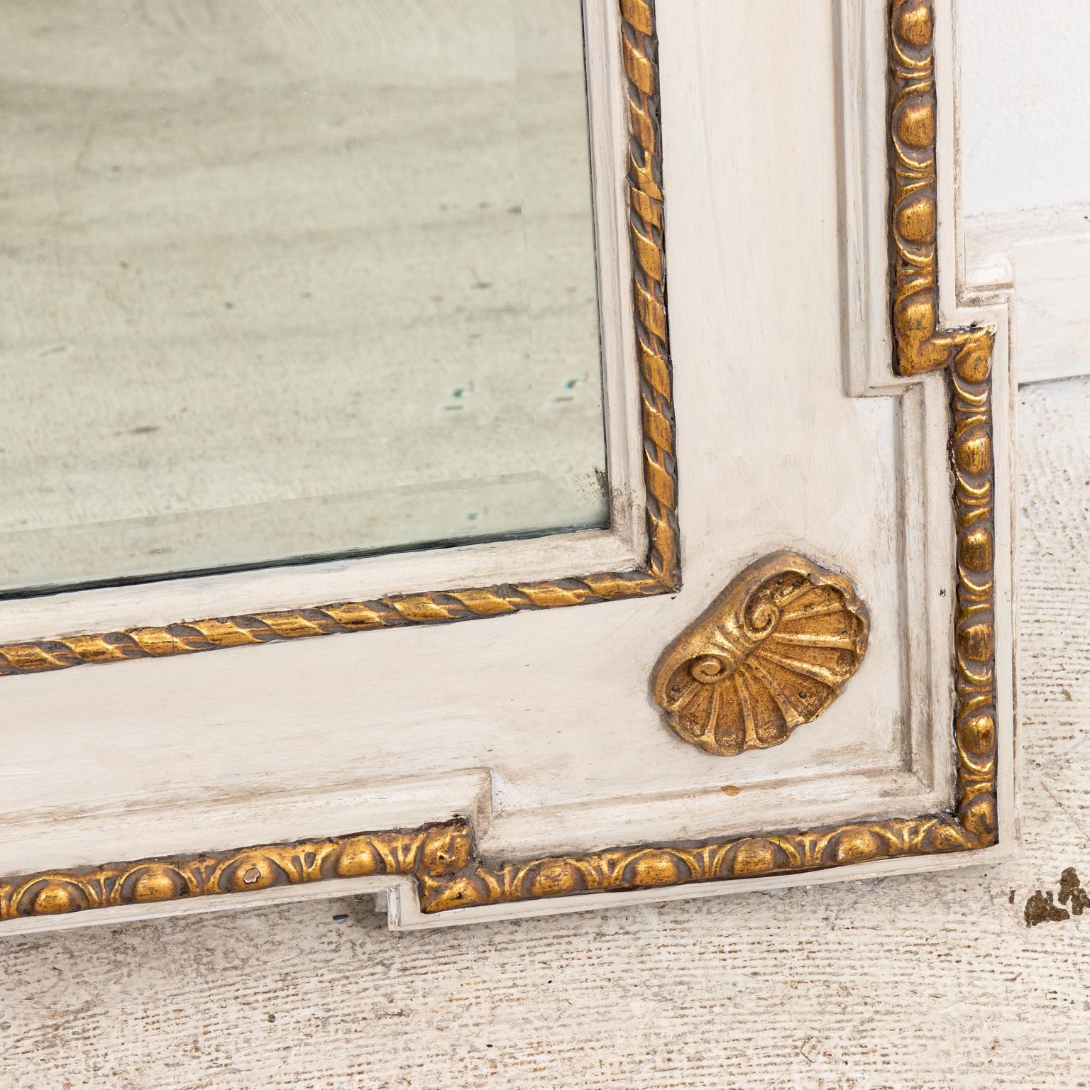 Mid-20th Century Georgian Style Grey and Gold Mirror For Sale
