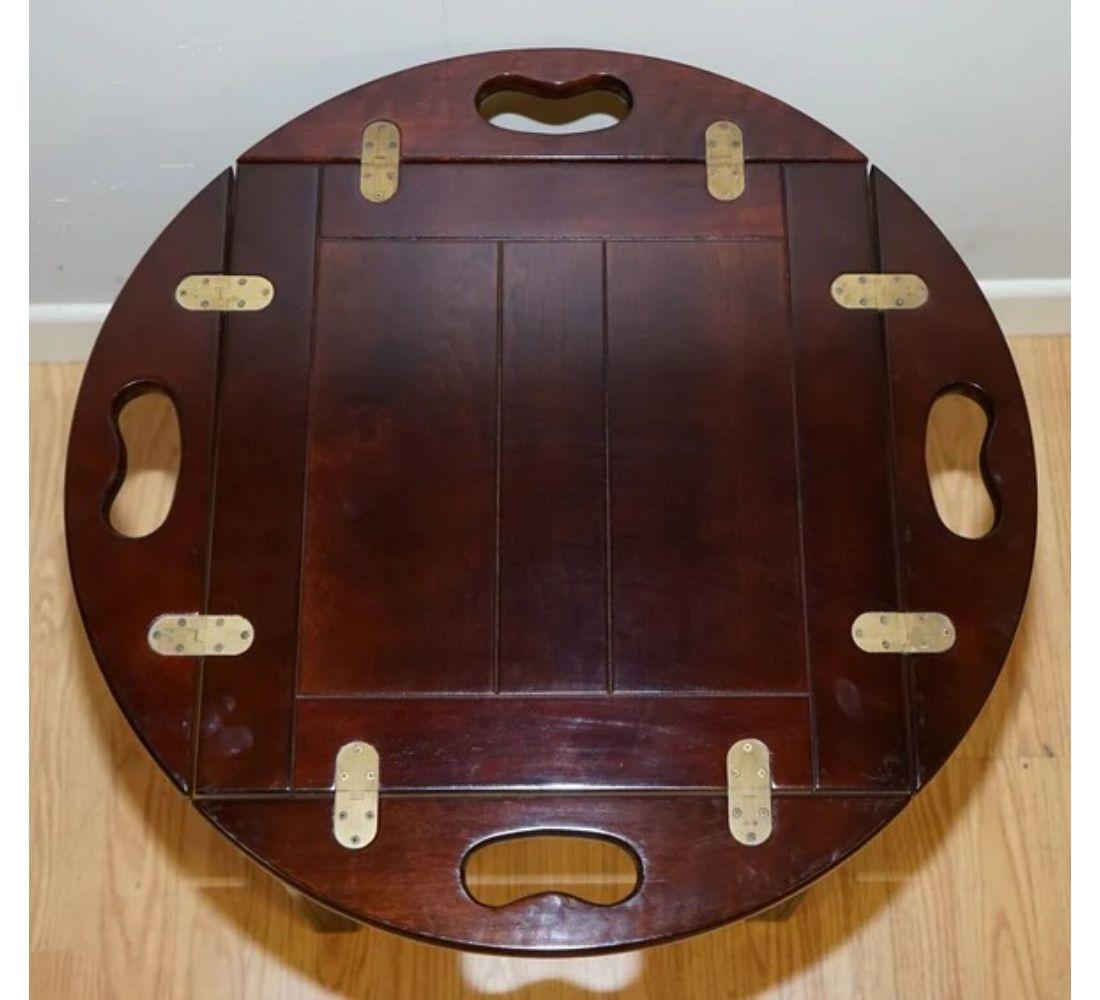 wooden butler stand with tray