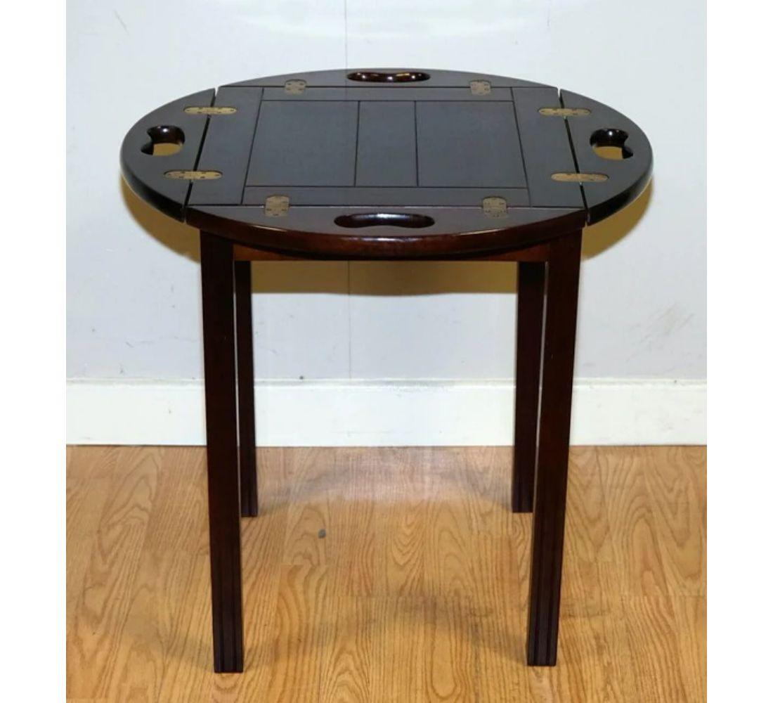 Hand-Crafted Georgian Style Hardwood Butler's Tray Coffee Table For Sale