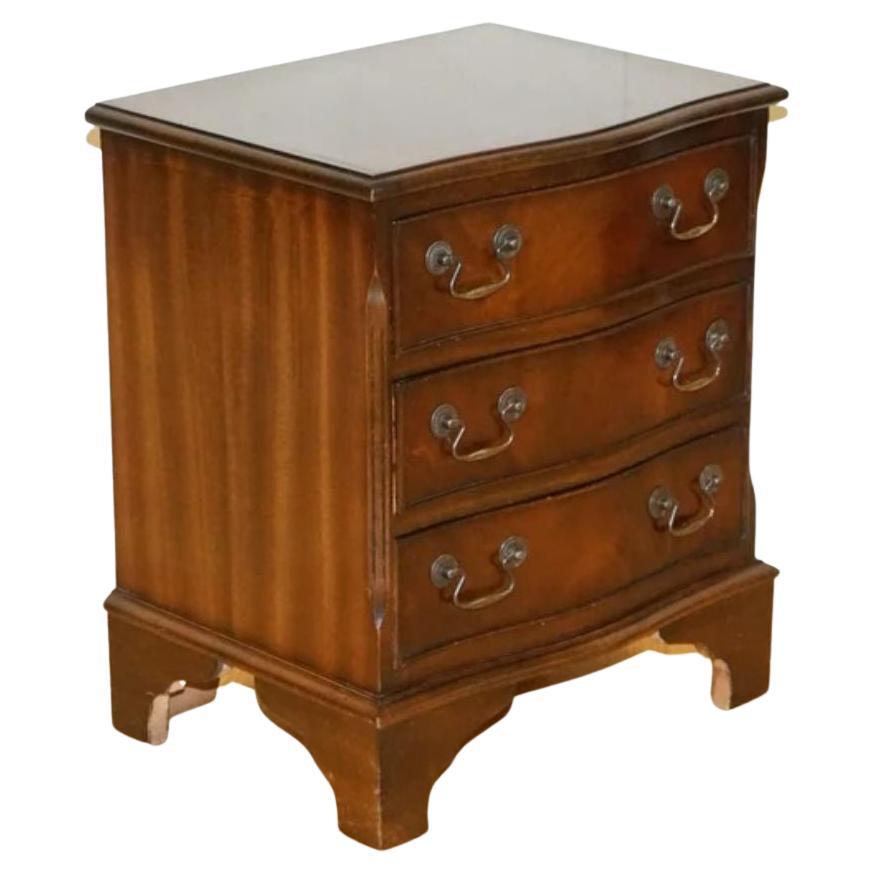 Georgian Style Hardwood Flame Chest of Drawers For Sale